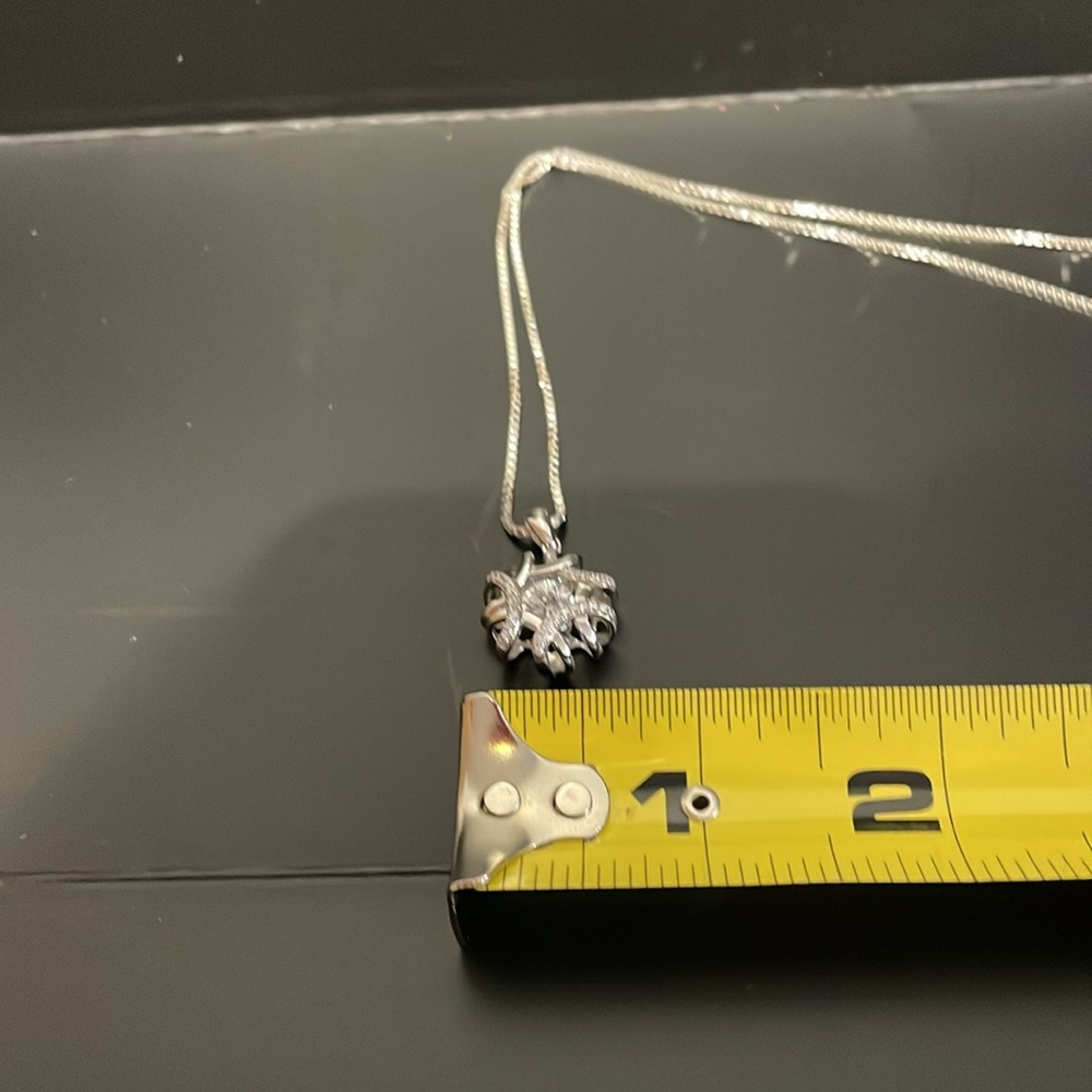 Vintage Silver 925 QC Silver Pendant with 925 stamped Italy chain necklace - Picture 7 of 8